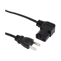 ainex AC電源ケーブル 極細L型タイプ 0.5m ACP05LBK ACP05LBK 1個