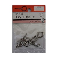 ビーバー ステンナット付ヒートン #6 4個入 6F123 6F123 1パック