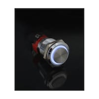 GB LED付オルタネイト型プッシュスイッチ(白) GBPSLEDA12VWH GBPSLEDA12VWH 1個