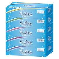 カミ商事 エルモア 水に流せるティシューペーパー 160組5個