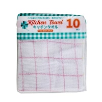 ナストーコーポレーション ハンドタオル キッチンタオル 格子 10枚