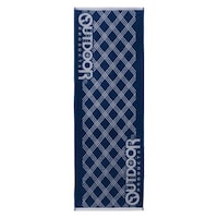 ナストーコーポレーション フェイスタオル ロング アウトドア OUTDOOR 31×90cm ラインチェック ネイビー