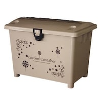 平和工業 ガーデンコンテナ 園芸 収納ボックス 70L ガーデン用品 大容量 ロック機能付き ベージュ