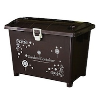 平和工業 ガーデンコンテナ 園芸 収納ボックス 70L ガーデン用品 大容量 ロック機能付き ブラウン