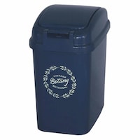 平和工業 ゴミ箱 6L プッシュペール アースカラー ナイトブルー