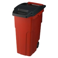 リス ゴミ箱 45L 屋外兼用 2輪 レッド