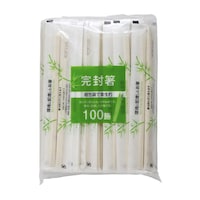 大和物産 割箸 割り箸 紙完封 節付竹丸箸 楊枝無 100膳