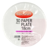 大和物産 紙皿 ベーシックセレクト ペーパープレート18cm 30枚入