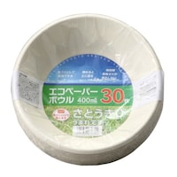 大和物産 紙皿 エコペーパーボウル 400ml 30枚入