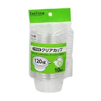 大和物産 クリアカップ feeling 120ml 10組入 直径8.6×高さ4cm