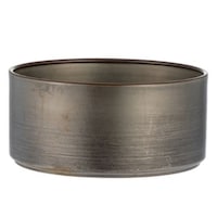 ホワイエ 花瓶 MC浅型円柱 直径17×高さ8cm ダークブラック