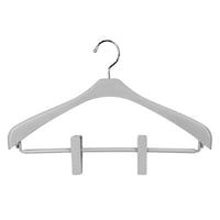 シンコハンガー ハンガー モノクローゼット 幅42cm スーツハンガースリムクリップ 2本組 グレー