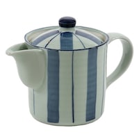 リビング 切立ポット 400ml 染十草 茶こし付き 急須 ポット ティーポット 陶器