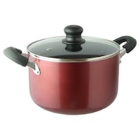 リビング 半寸胴鍋 22cm IH対応 キュイジーヌ ガラス蓋付き