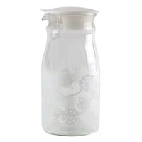 リビング ピッチャー 900ml 冷水筒 レース スリム 水差し ガラス製