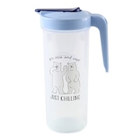 リビング ピッチャー 1.3L 冷水筒 ワンプッシュ ウォータージャグ 水差し プラスチック製 ポーラーベア