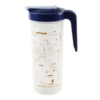 リビング ピッチャー 1.3L 冷水筒 ワンプッシュ ウォータージャグ 水差し プラスチック製 キッチン