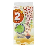 アイセン キッチンスポンジ 泡立つスポンジ ネットタイプ 2個組 抗菌