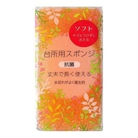 アイセン キッチンスポンジ ソフトタイプ 台所用スポンジ オレンジ