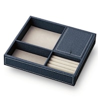 小物収納 レザートレー Mサイズ アクセサリー ネイビー