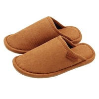 オクムラ スリッパ コーデュロイ ポリエステル 静音設計 22.0から26.5cm オレンジ(M)