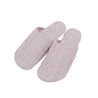 オクムラ スリッパ M 約22.5から24.5cm jyabjyab 爽やかコットンリネン 洗える レッド