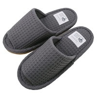 オクムラ スリッパ yori コットンワッフル スタンダード 綿100% Mサイズ Lサイズ チャコール(M)