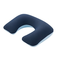 トレードワークス 爽快ネックピロー Sarari ネックピロー 飛行機 洗える 枕 ネイビー