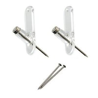 オリジン フック らくらく掛けフック クリア 石膏ボード用 木壁 両用 2個入り ピンタイプ