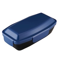 小森樹脂 弁当箱 750mlから1000ml 4点ロックドームランチボックス 1段 無紋 群青