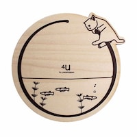 ヤマト工芸 コースター 木製 動物 リング 合板 コップ敷き 日本製 ねこ