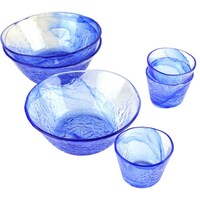 東洋佐々木ガラス 食器セット そうめん3客セット 中鉢 そば猪口 ガラス食器 流蒼