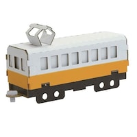 ハコモ 工作キット ダンボール製 hacomo kids 電車 イエロー