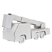 ハコモ 消防車 ダンボール のりもの 紙製 立体パズル 組立