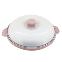 トレードワン レンジパン 丸型 電子レンジ調理器 CHEF シマエナガ くすみピンク