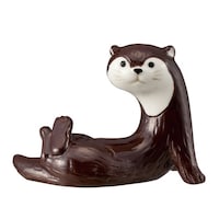 デコレ 箸置き カワウソ 陶器 チョコ