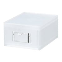 吉川国工業所 収納ボックス 引き出し プラスチック MX60 A6 サイズ 浅型 収納 日本製 ホワイト