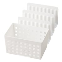 吉川国工業所 キッチン収納 冷凍庫スタンド ボックス&仕切り3枚 ホワイト