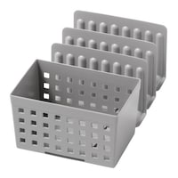 吉川国工業所 キッチン収納 冷凍庫スタンド ボックス&仕切り3枚 グレー