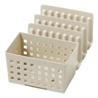 吉川国工業所 キッチン収納 冷凍庫スタンド ボックス&仕切り3枚 ベージュ