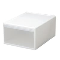 吉川国工業所 収納ケース ワイド M 幅34×奥行46.5×高さ21.5cm プラスチック 引き出し 収納 日本製 ホワイト