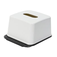 吉川国工業所 ティッシュケース ハーフティッシュボックス スマホスタンド ホワイト