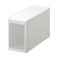 吉川国工業所 収納ケース スリム L 幅17×奥行47×高さ28cm プラスチック 引き出し 収納 ホワイト