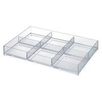 吉川国工業所 小物ケース クリア L 6分割 卓上収納 小物入れ 文房具 収納