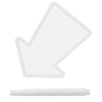 吉川国工業所 クリップ 文字が書けるマグネットクリップ 矢印型 マーカーペン付き ホワイト ホワイト