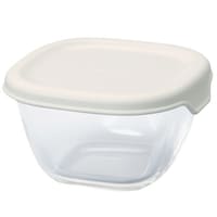 HARIO ハリオ 保存容器 110ml 耐熱ミニ角小鉢4個セット ホワイト