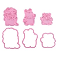 貝印 クッキー型 セット たべっ子どうぶつ プラスチック らいおん×かば×ぱんだ