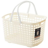 不動技研 ランドリーバスケット ライトバスケット スタッキングバスケット 洗濯かご 積み重ね アイボリー