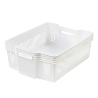 不動技研 収納ボックス 幅37.4×奥行49.2×高さ17.7cm 積み重ね スタックカーゴ ワイド 浅型