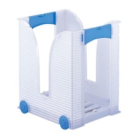 不動技研 新聞ストッカー 幅33×奥行27×高さ36cm 新聞 収納 新聞紙ラック キャスター付き 日本製 パールホワイト